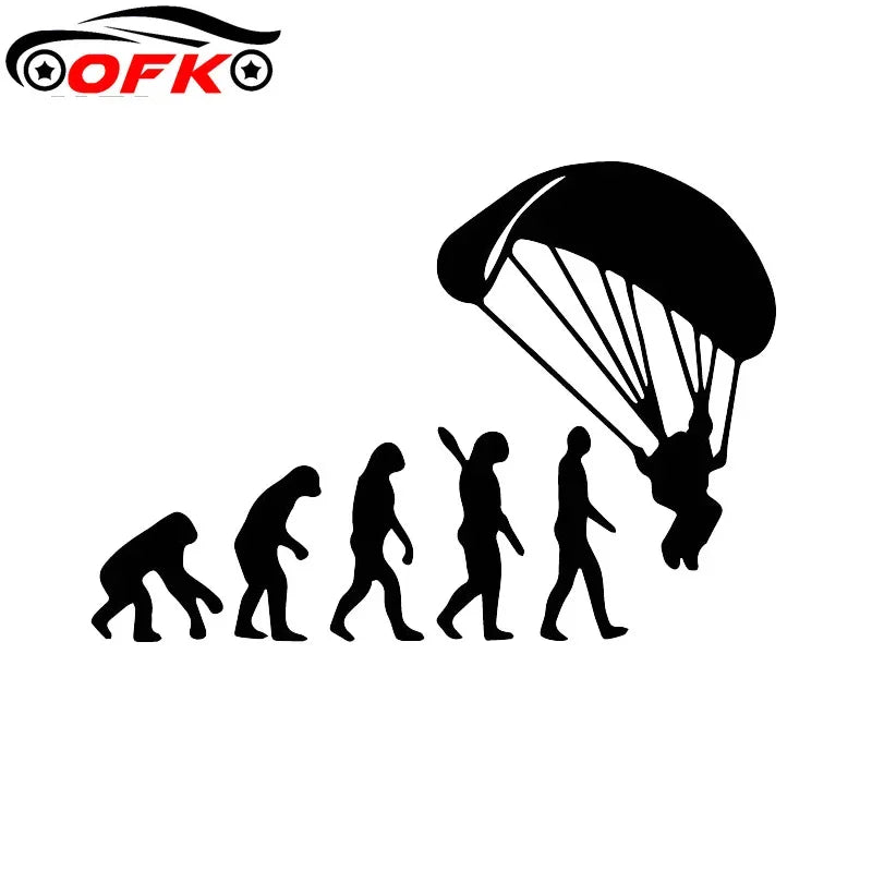 Ofk Stylish Cover Scratch Decals Human Evolution Sticker