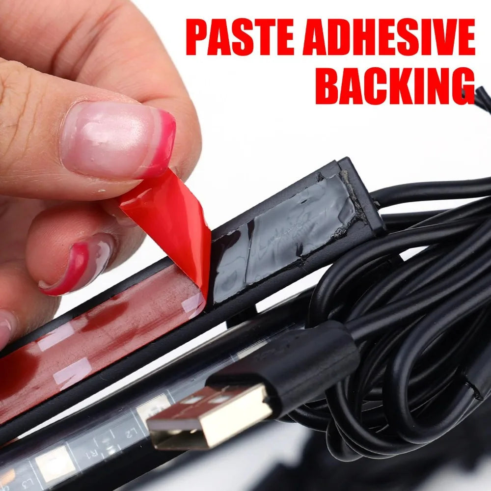 USB Atmosphere 12 Footwell Backlight Neon Strips Interior Decor