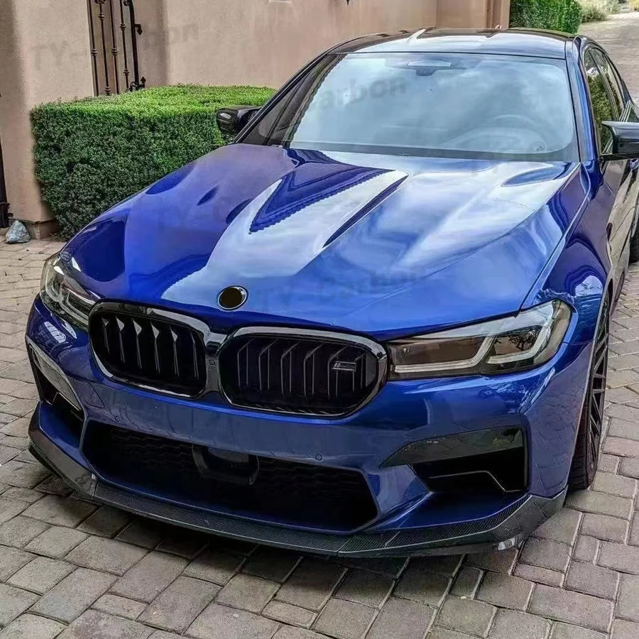For BMW F90 Lci M5 G30 3PCS Set Real Carbon Fiber Front Lip