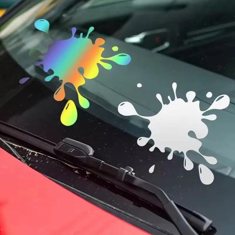 Creative Water Reflective Stickers Paint Stains Window Decals