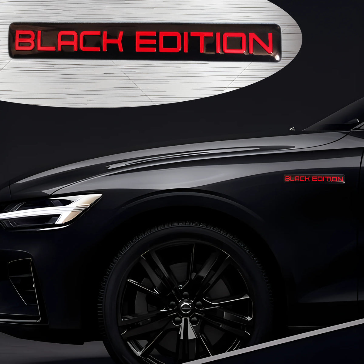 Black Edition Sticker Suitable Fender Rear Door Bumper Metal
