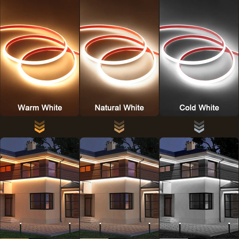 For Outdoor Dimmable Cob Strip 220V 288leds M Tuya Wifi Bluetooth