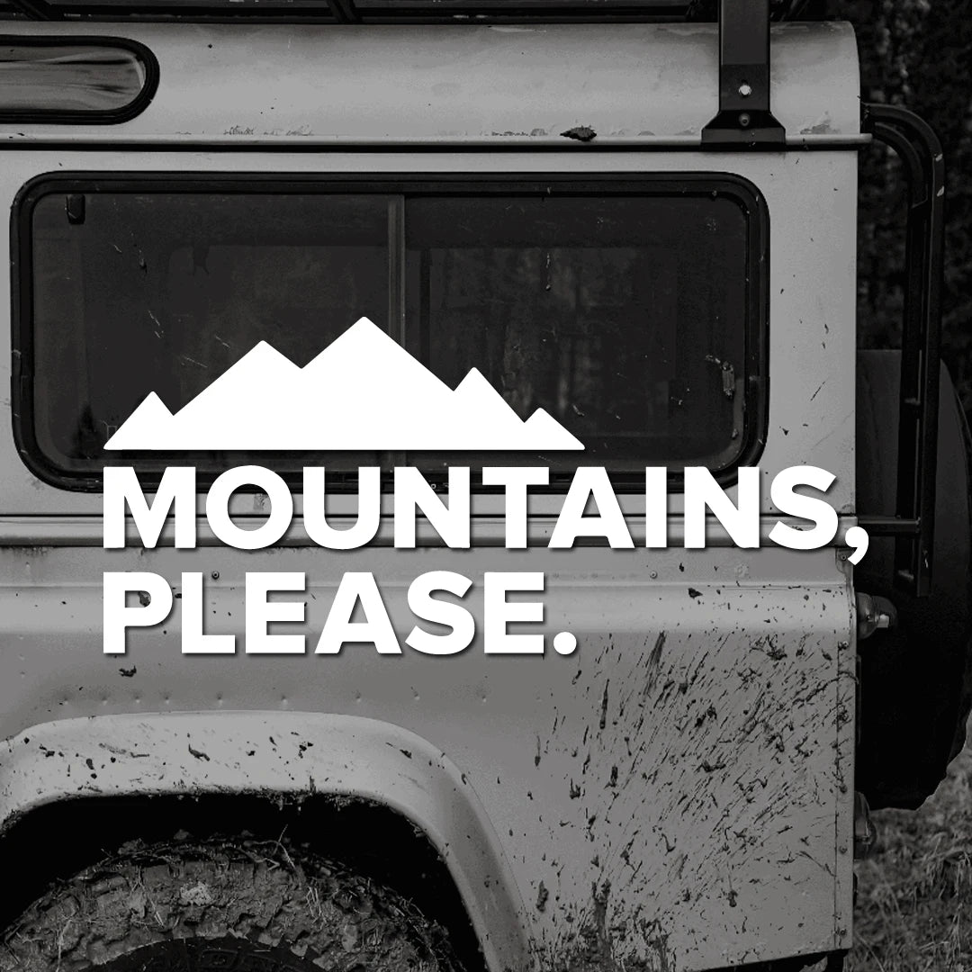 Mountains Please Window Mountain Die Cut Sticker Outdoor