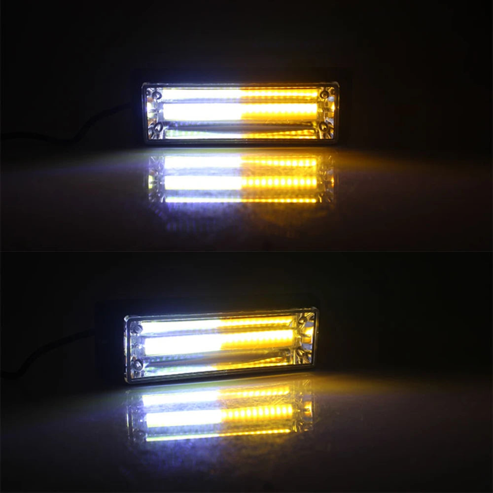 4PCS Cob Strobe Truck Flashing Emergency Warning 12V 24V
