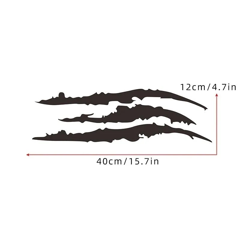 A Set Ghost Claw Stickers Headlights Pvc Carving Hood