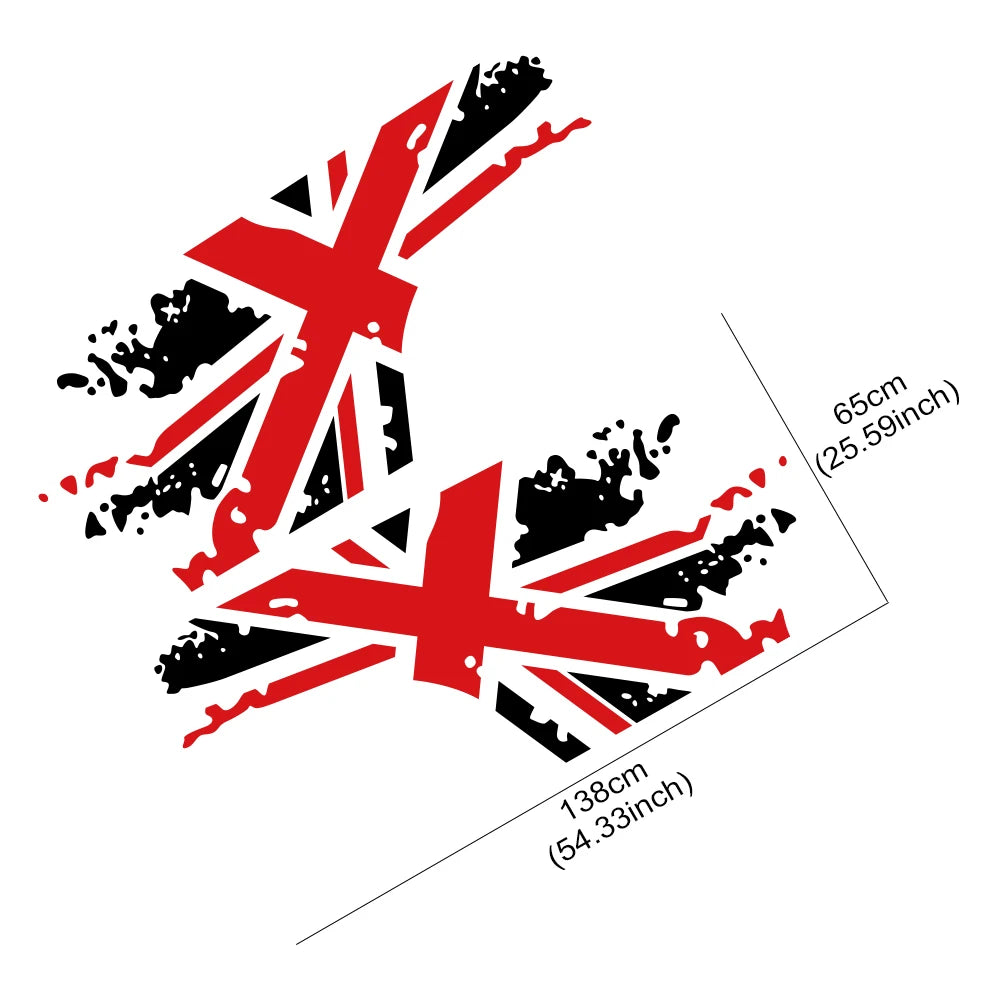 For MINI Cooper Jcw Countryman R60 2PCS Union Jack Door Side