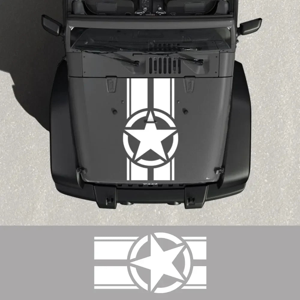 For 4X4 Tactical Vinyl Hood Decal Waterproof Uv Resistant