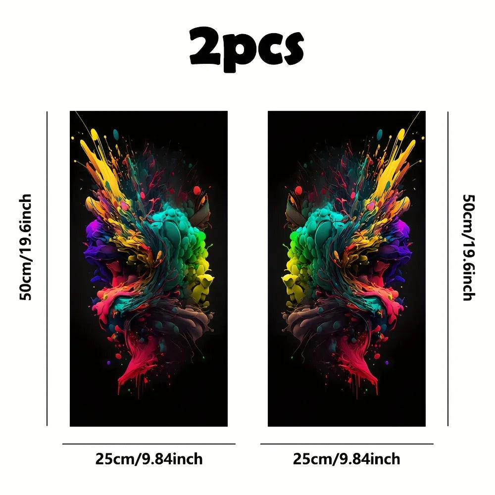 For B-pillar Exterior Accessories 2-pack Splash Paint Pattern