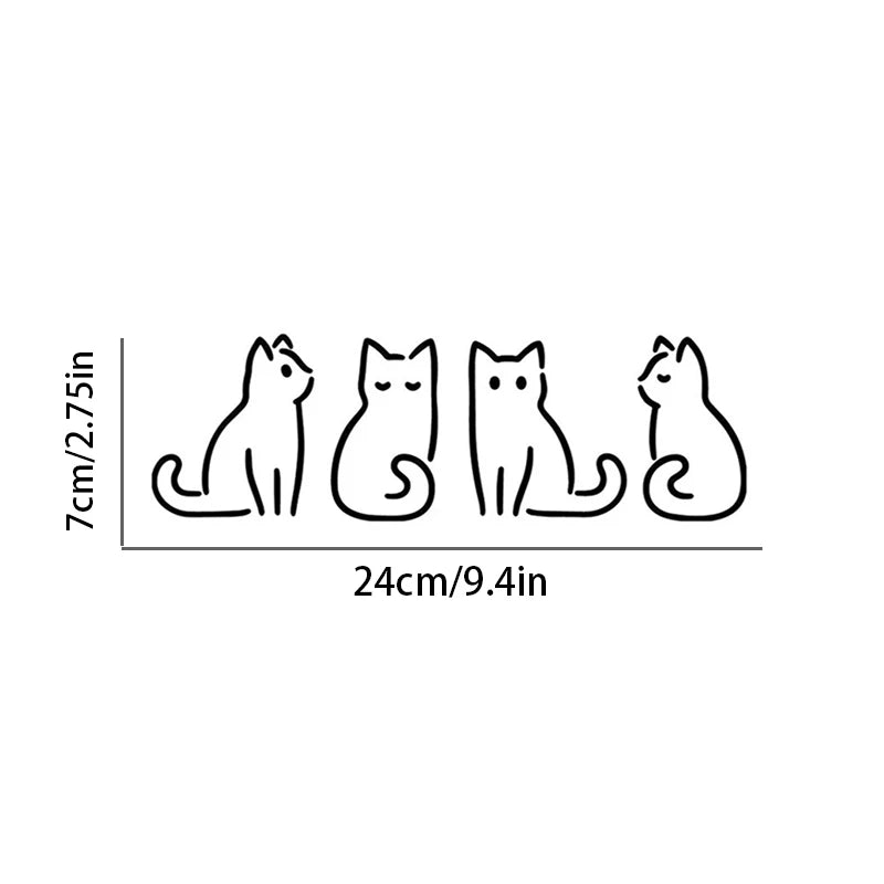 Cute Cat Sticker Vinyl Decal Window Bumper Motorcycle Fridge