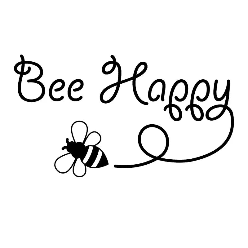 Lykx Bee Happy Design Art Sticker Inspirational Automobiles