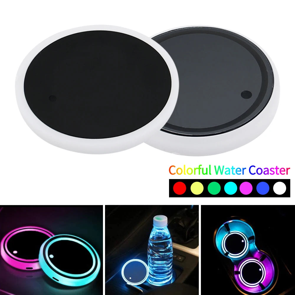Color Changing Cup Holder Rear Windshield Ambient Lighting