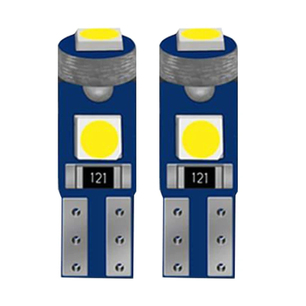 2PCS T5 Bulb Dashboard Warning Indicator 1SMD 3030 Wedge