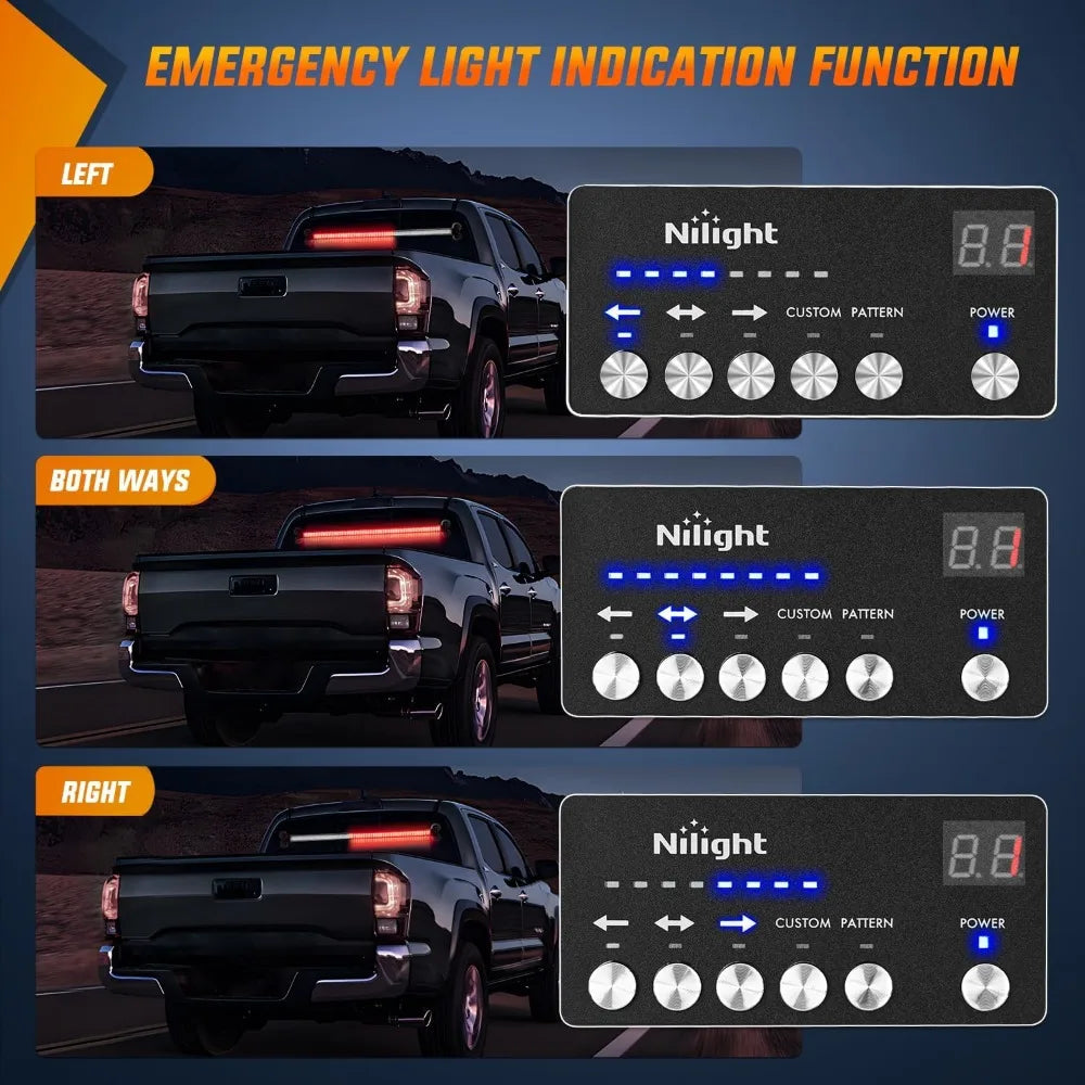 Nilight Traffic Advisor Strobe Bar Controller Emergency Warning
