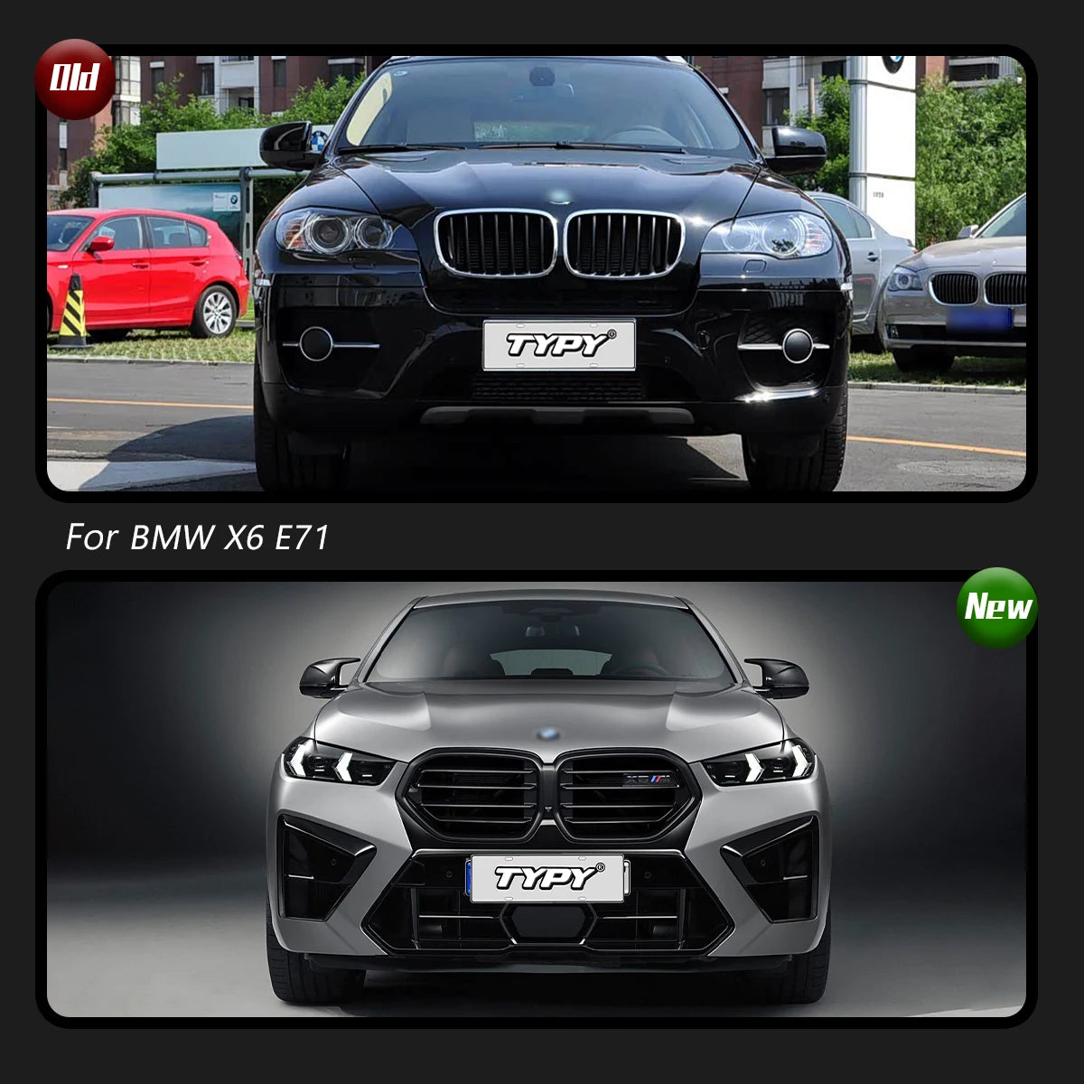 For BMW X6 E71 2007-2014 Upgrade Typy Body Kit X6M F96 Bumper