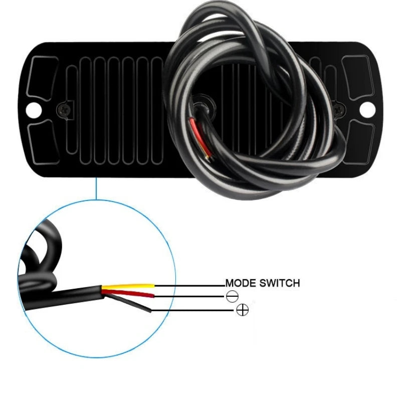 12SMD Truck Side Warning Emergency 12V 24V Super Bright