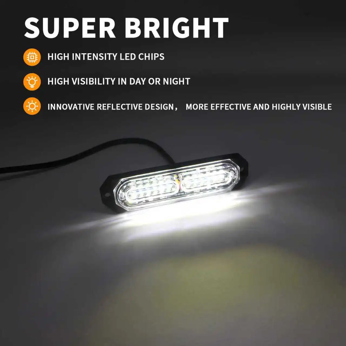 Laikesi ultra-thin 12-24v Strobe Brightness Emergency Flashing