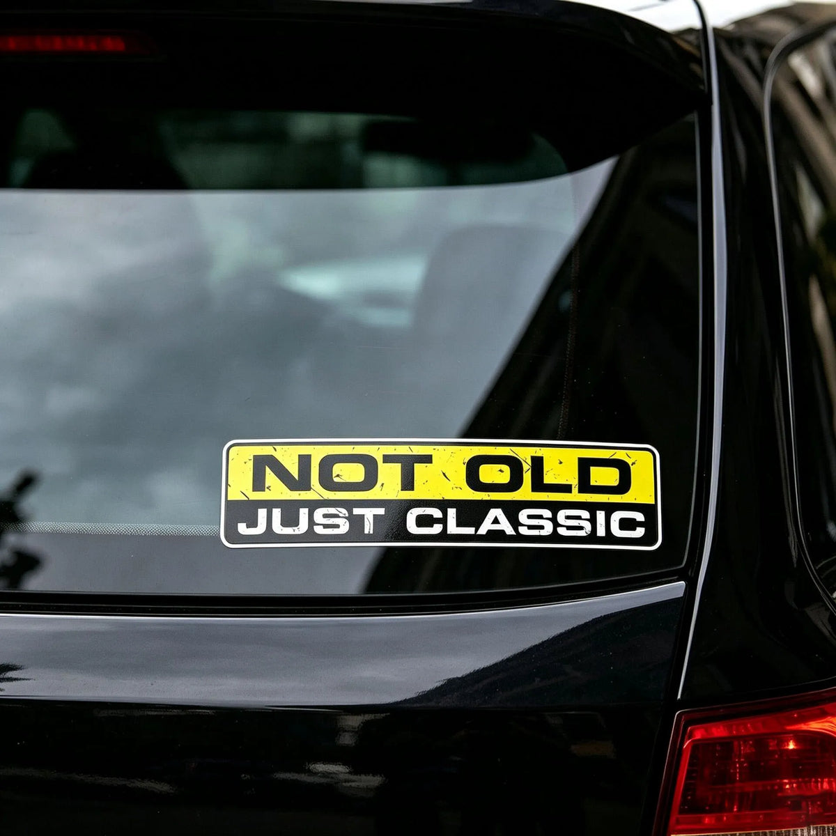 2X Not Old Classic Interesting Character Sticker Automobiles