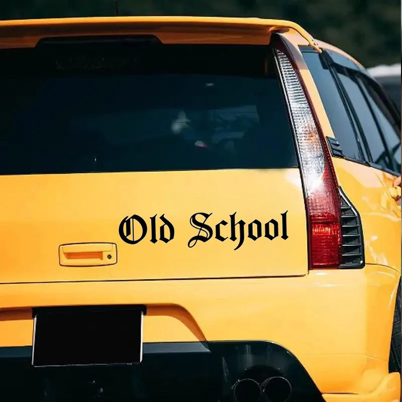 For Bumper Rear Windshield 20x4.5cm Old School Adhesive Decal