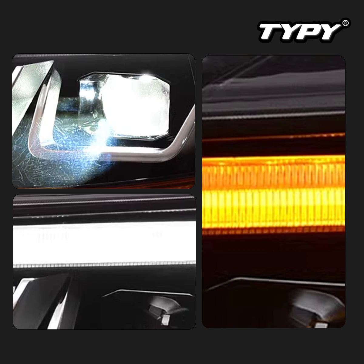 For Ford Mustang Headlights 2018-2023 Upgrade Typy Modified