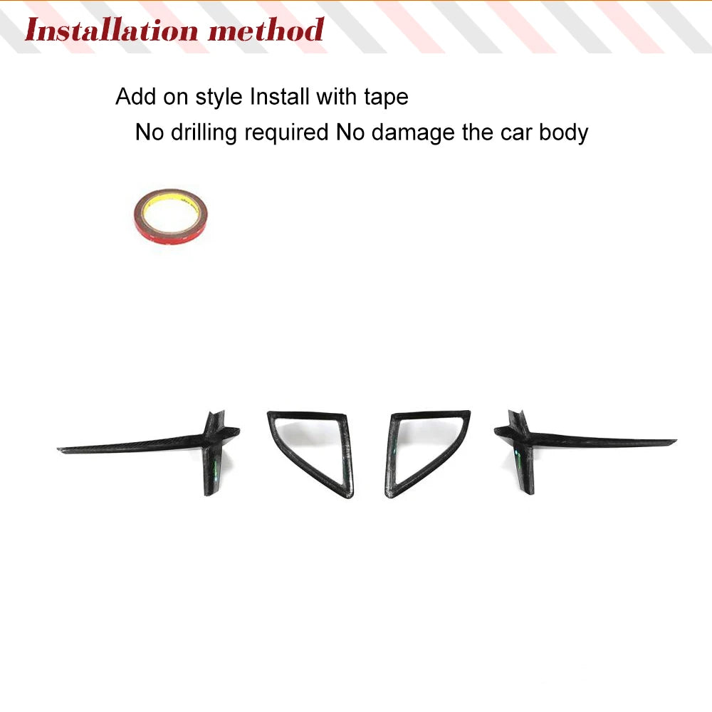 For BMW 8 Series G14 G15 Prepreg Dry Carbon Front Bumper Canards