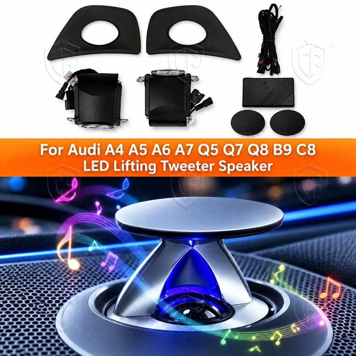 For Audi A4L A5 A6L A7 Q5L Q7 Q8 Lifting Tweeter Speaker Cover