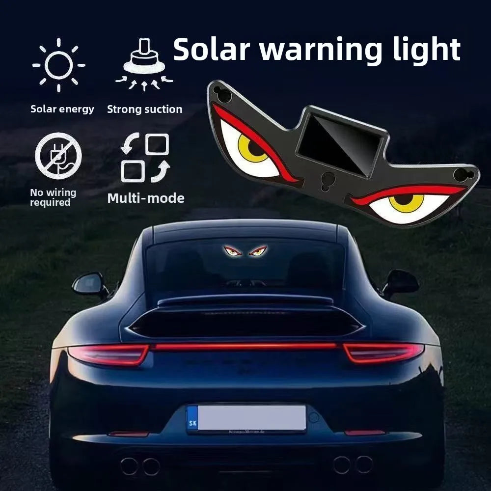 For All Devil Eyes Solar Powered Cool Sticker Rear Window Warning