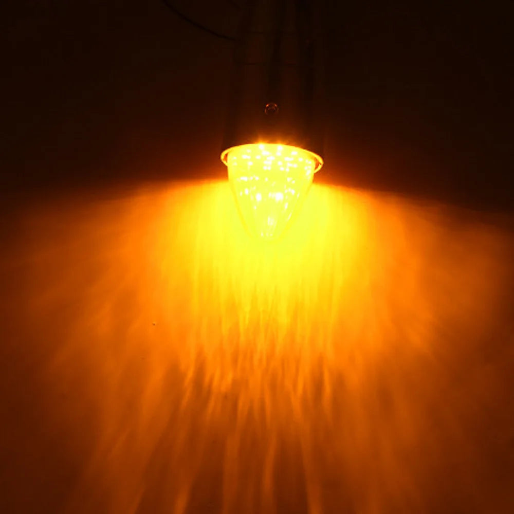 For Pickup 1PC 12V 24V 18LED Yellow Cover Electroplated Shell