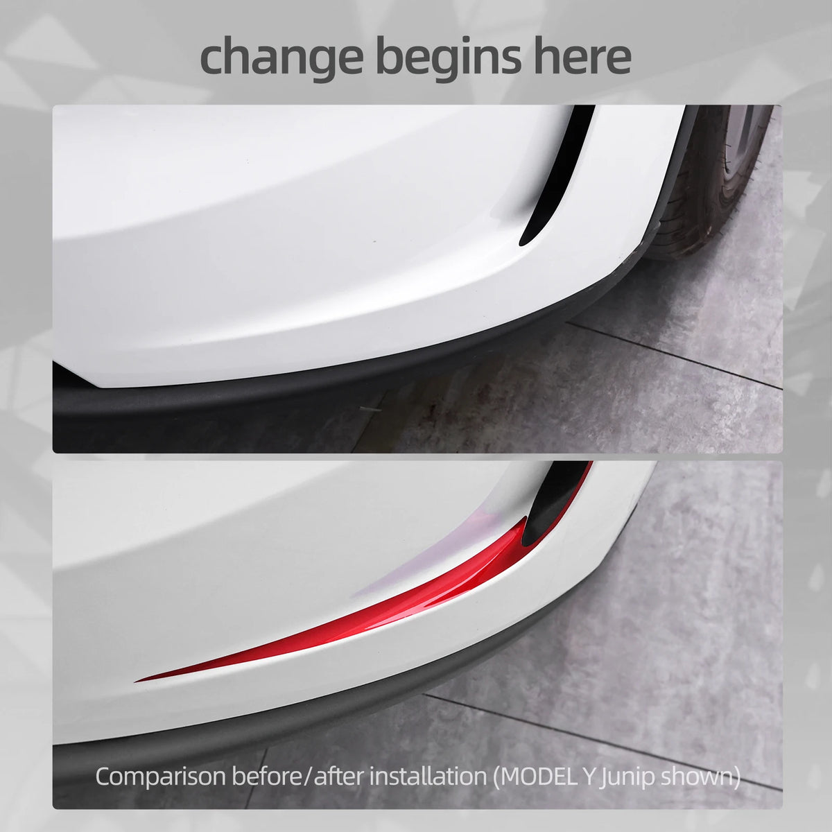 For Tesla Model Y Juniper 2025 Head Front Wind Knife Trim
