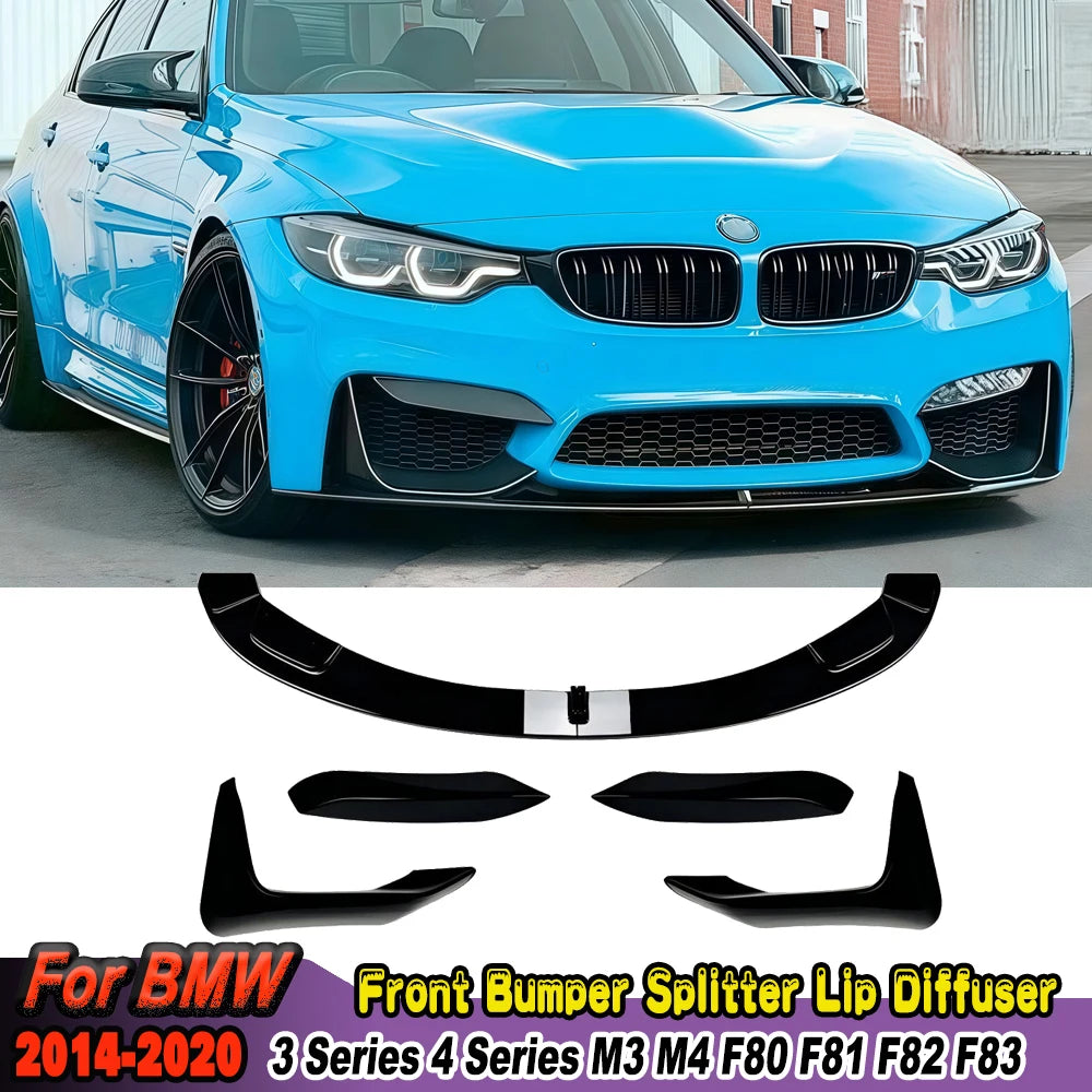For BMW 3 Series 4 Series Front Bumper Lip Side Splitters