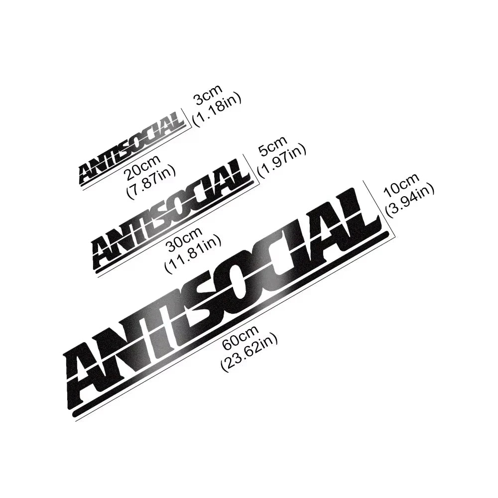 For Auto Body Window Laptop Motorcycle Antisocial Reflective