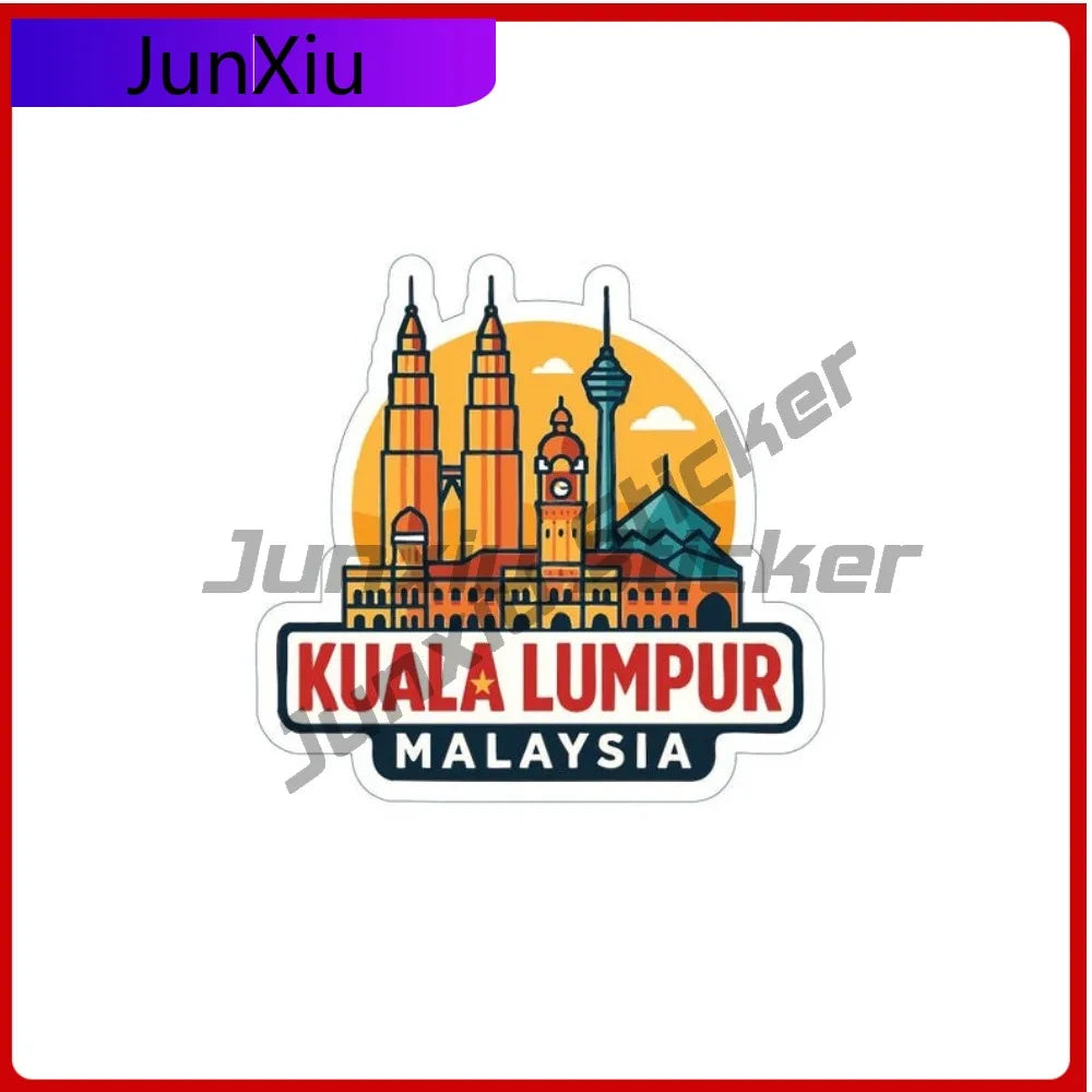 Kuala Lumpur Malaysia City Sticker Vinyl Decal Laptop Trolley