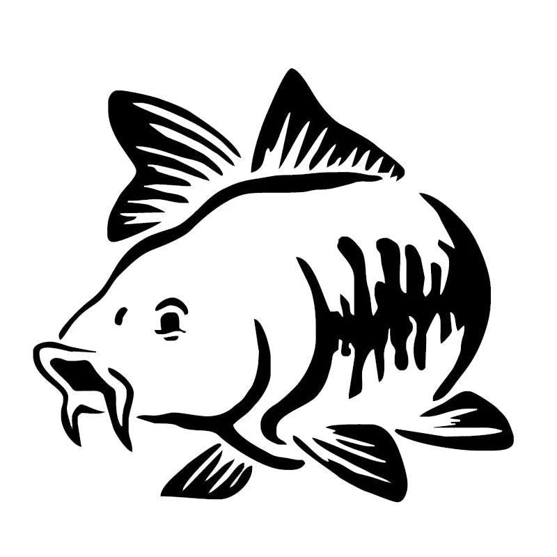 Y330A Sticker Fashion Fun Carp Fish Animal Waterproof Cover