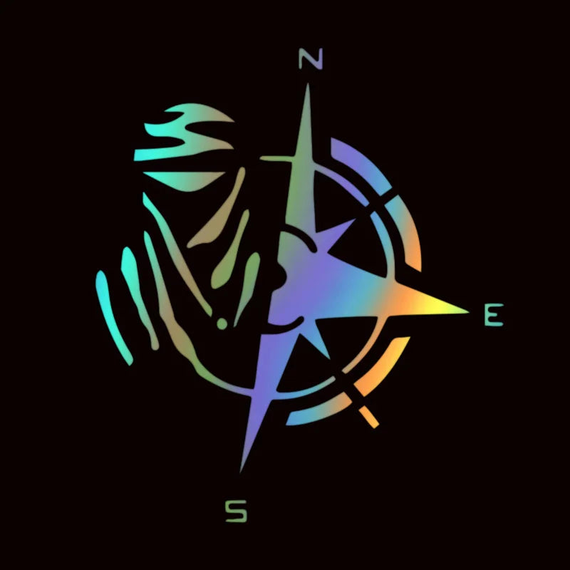 Sticker Creative Design Personality Fashion Compass