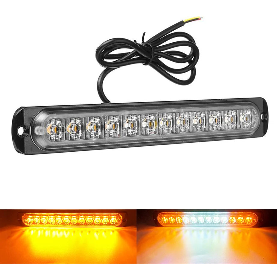1PC 2PCS 4PCS Stroboscopes Strobe 12 Flash Truck 12-24v