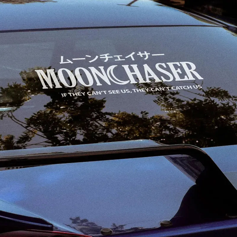 Jdm Moonchaser Sticker Windshield Banner Night Run Sport