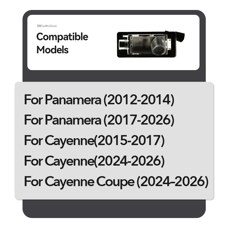 For Porsche Cayenne Panamera Shadow Light License Plate