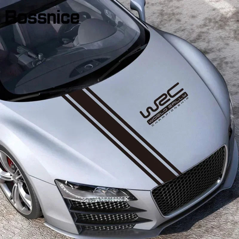 Fashion Wrc Stripe Covers Vinyl Racing Sports Decal Head