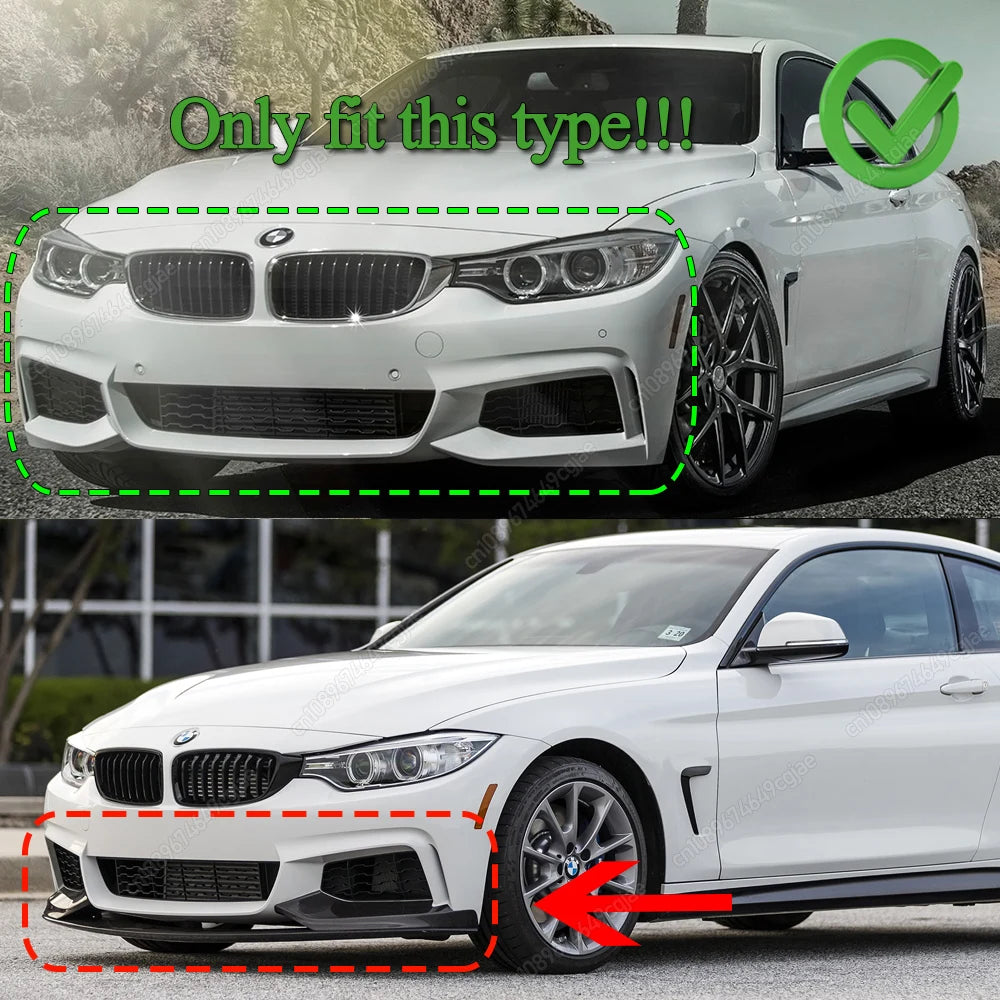 For BMW F32 F33 F36 420I 4PCS Front Bumper Lip Diffuser Splitter