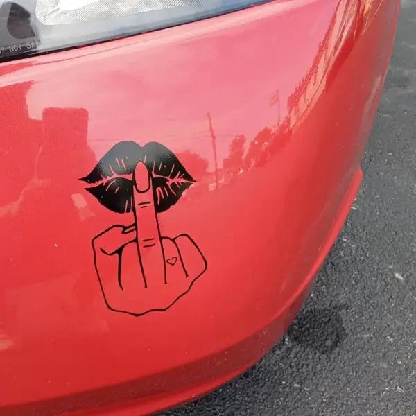 F U Girly Middle Finger Cute Stickers Window Bumper