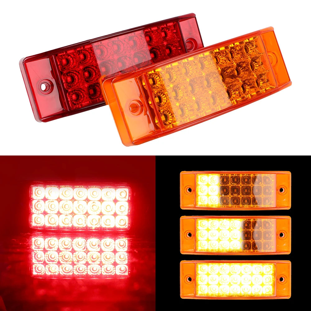 Waterproof Brake Rear Warning Tailight Tail 12V 24V Flowing