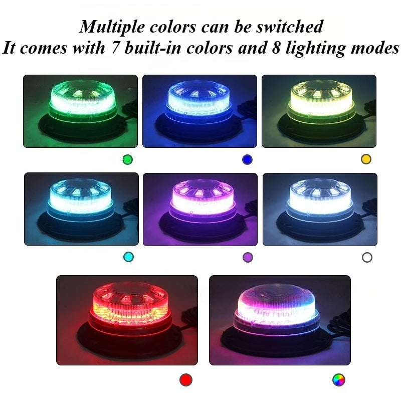 For Universal Roof Mounted Warning Strobe Power Multicolor
