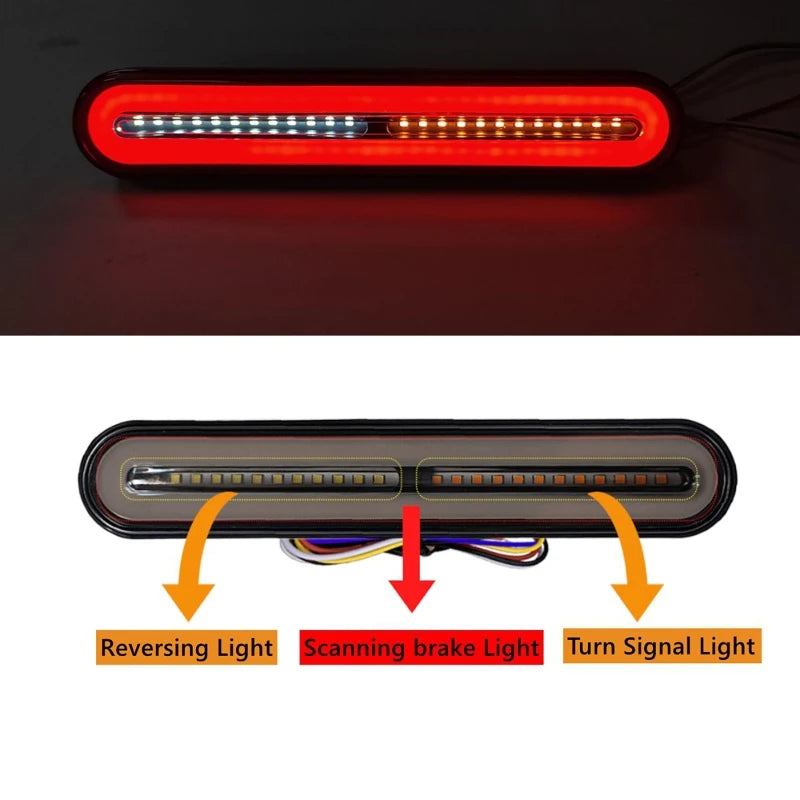 For Trailer 2PCS Set 9.17inch 100 Tail Turn Signal Stop Brake