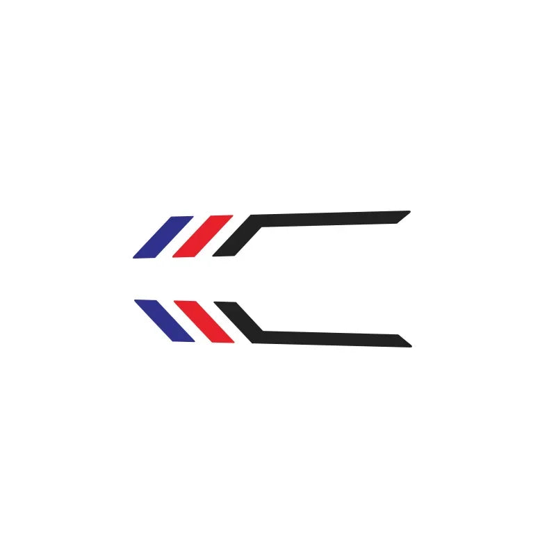 2PCS Set Body Stickers Side Wing Flower Modification Tail
