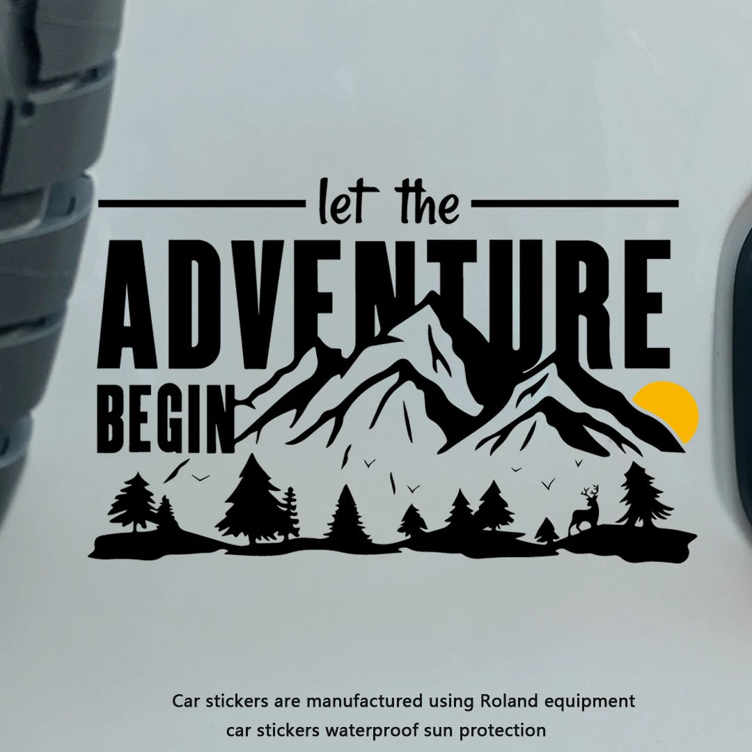 Let Adventure Begin Off Road Sticker Glass Window Body