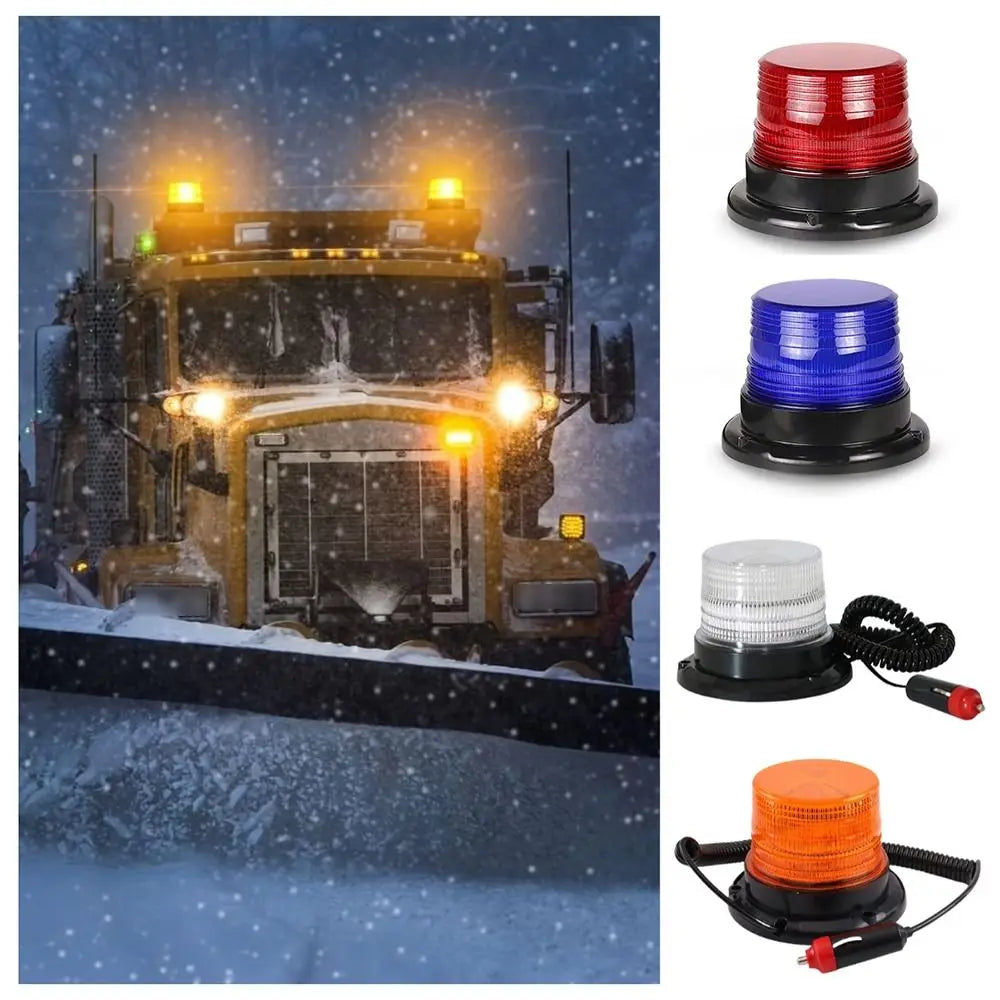 For Vehicles Amber Rooftop Beacon Lights 12V Emergency Trucks