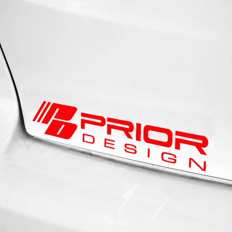 Pd Prior Design Bumper Sticker Reflective Racing Headlight