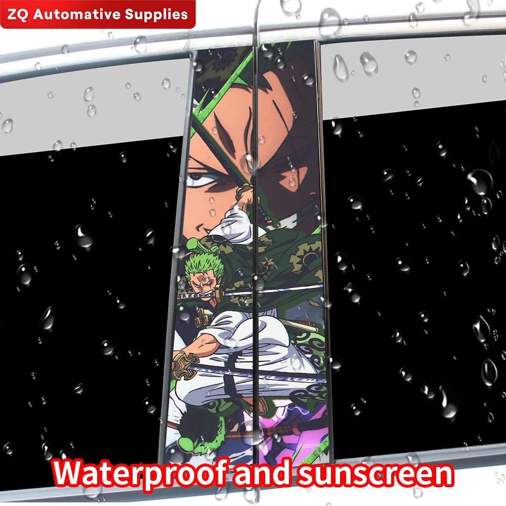 Stickers Zoro Amine b-pillar Vinyl Decal Waterproof Center Pillar
