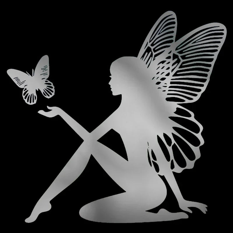 18CM Creativity Butterfly Fairy Fantasy Motorcycle Stickers On