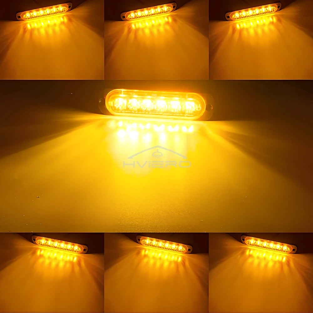1X Truck 12v-24v Warning Strobe Grille Flashing Bar Side