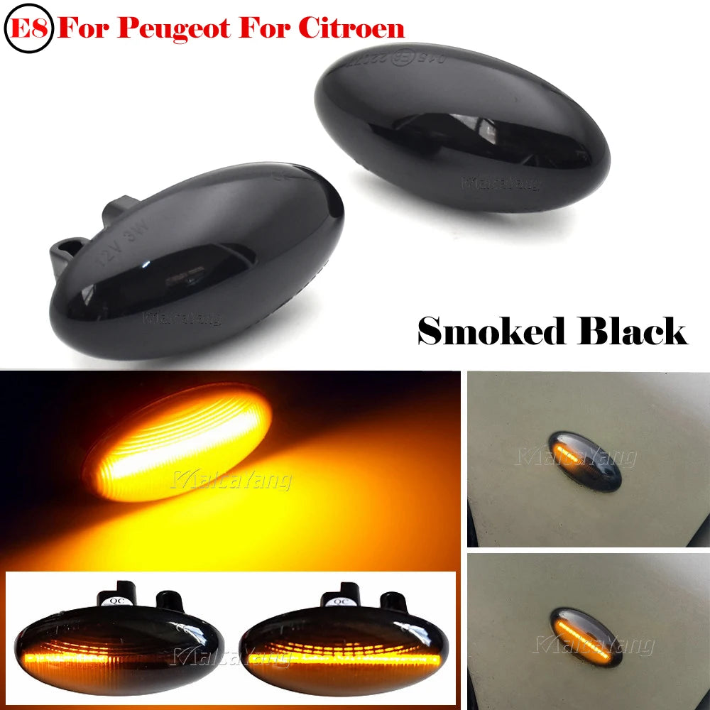 For Peugeot Citroen C1 C2 C3 Dynamic Flashing Side Marker Turn
